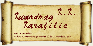 Kumodrag Karafilić vizit kartica